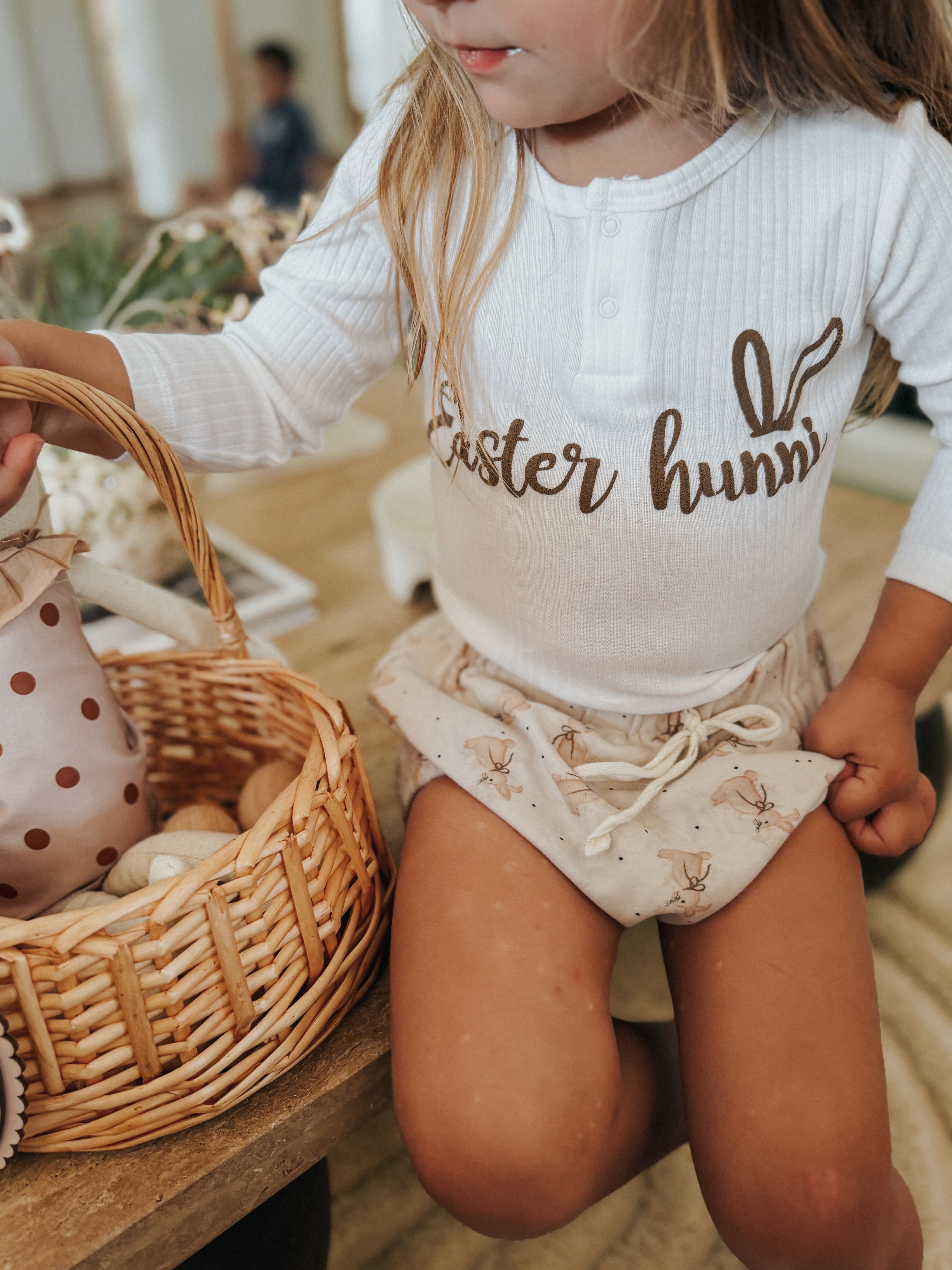 Easter hunni bodysuit - white