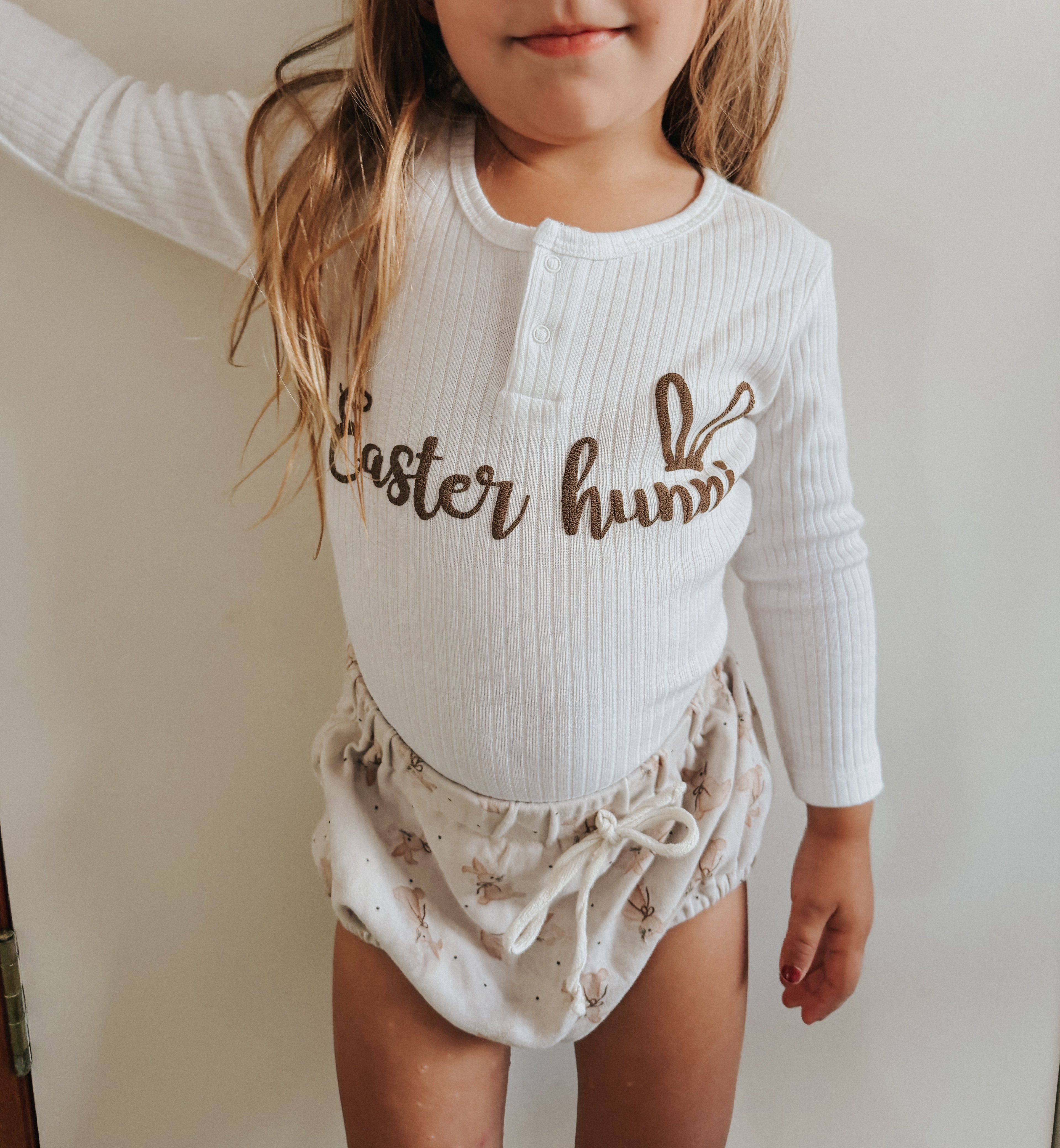 Easter hunni bodysuit - white