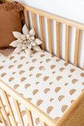 organic cot sheet - rainbow ivory + umber
