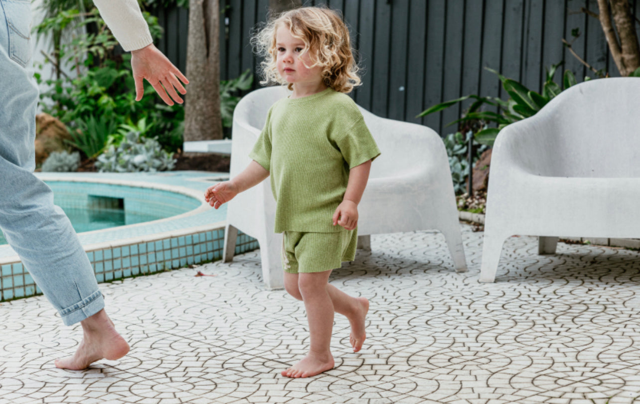 Hemp Ribbed Tee - Lime