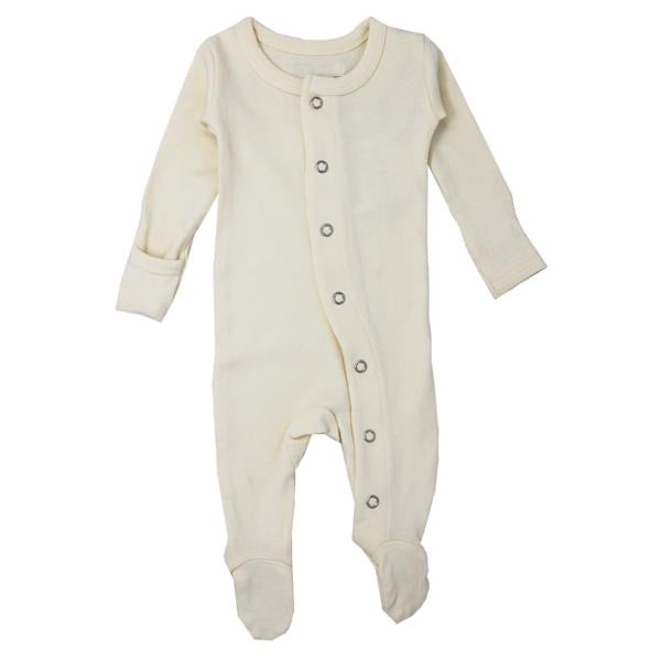 L'ovedbaby Organic Gl'oved Footed Overall - Beige
