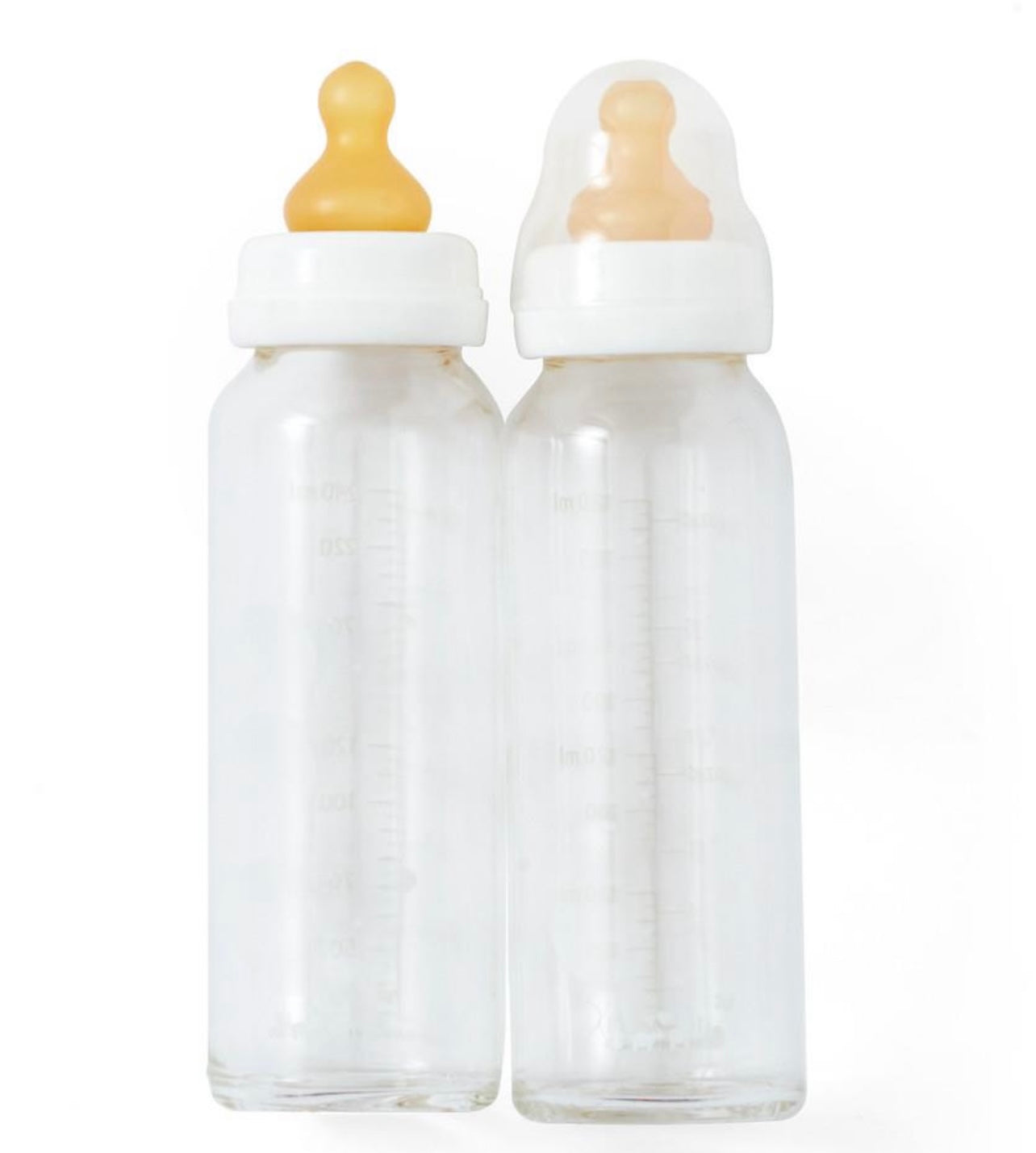 Hevea - Glass Bottle - 240ml - 2 Pack - White Screw Cap