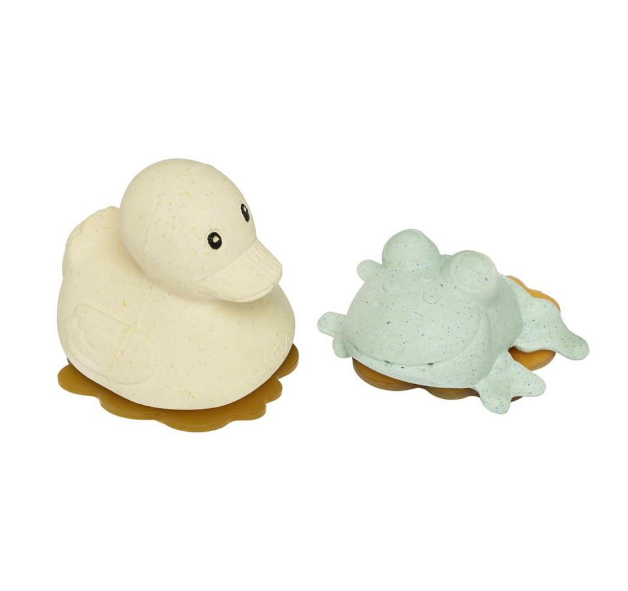 Squeeze N Splash Toy - Duck (Colour: Sand) and Frog (Colour: Sage) - Gift Set