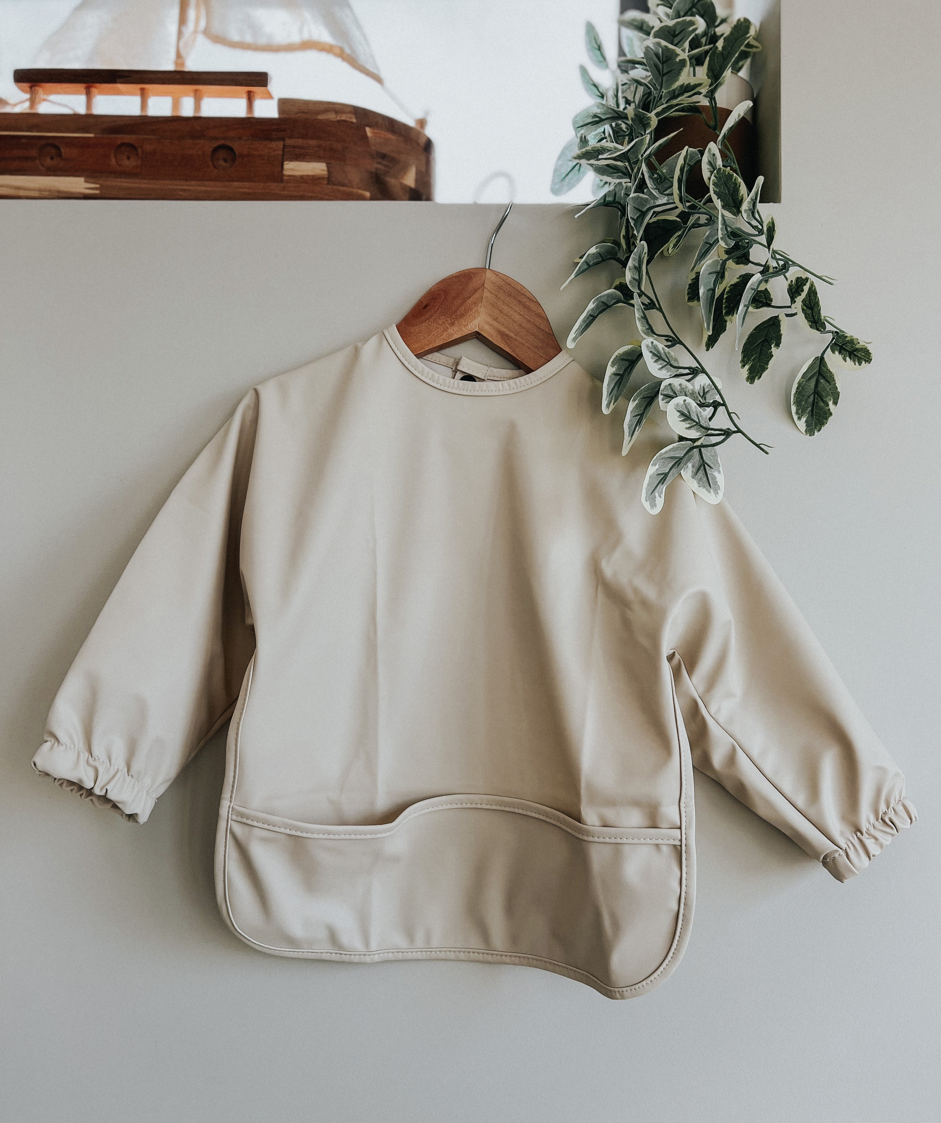 Waterproof Smock Bib - Sand