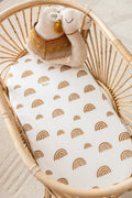 organic change pad/bassinet sheet - rainbow ivory + umber