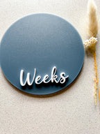 Double-sided Weeks/Months Single Milestone Disc