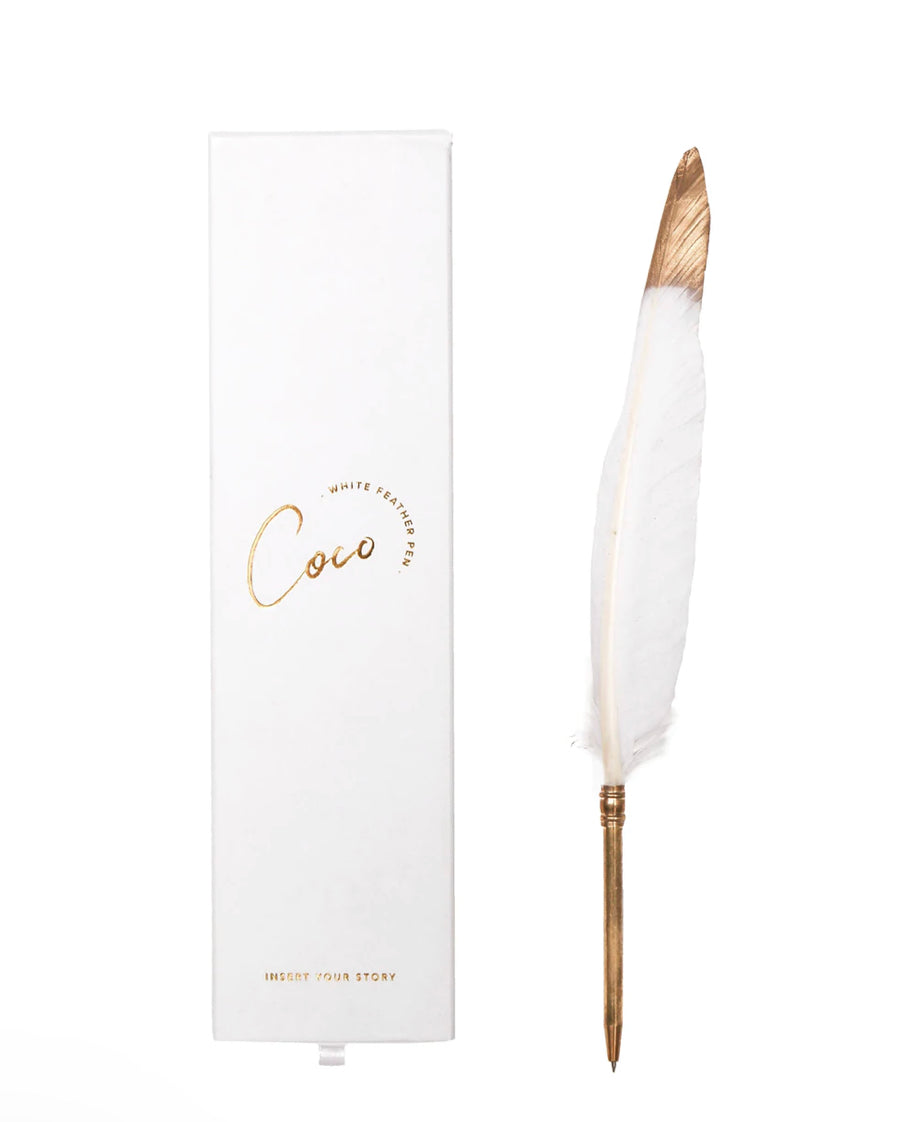 Coco Feather Pen (White)