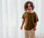 Linen Knit Tee - Mocha