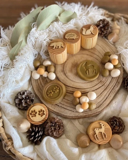 Woodland Animals Playdough Stamps