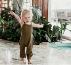 Linen Overalls - Mocha