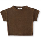 Linen Knit Tee - Mocha