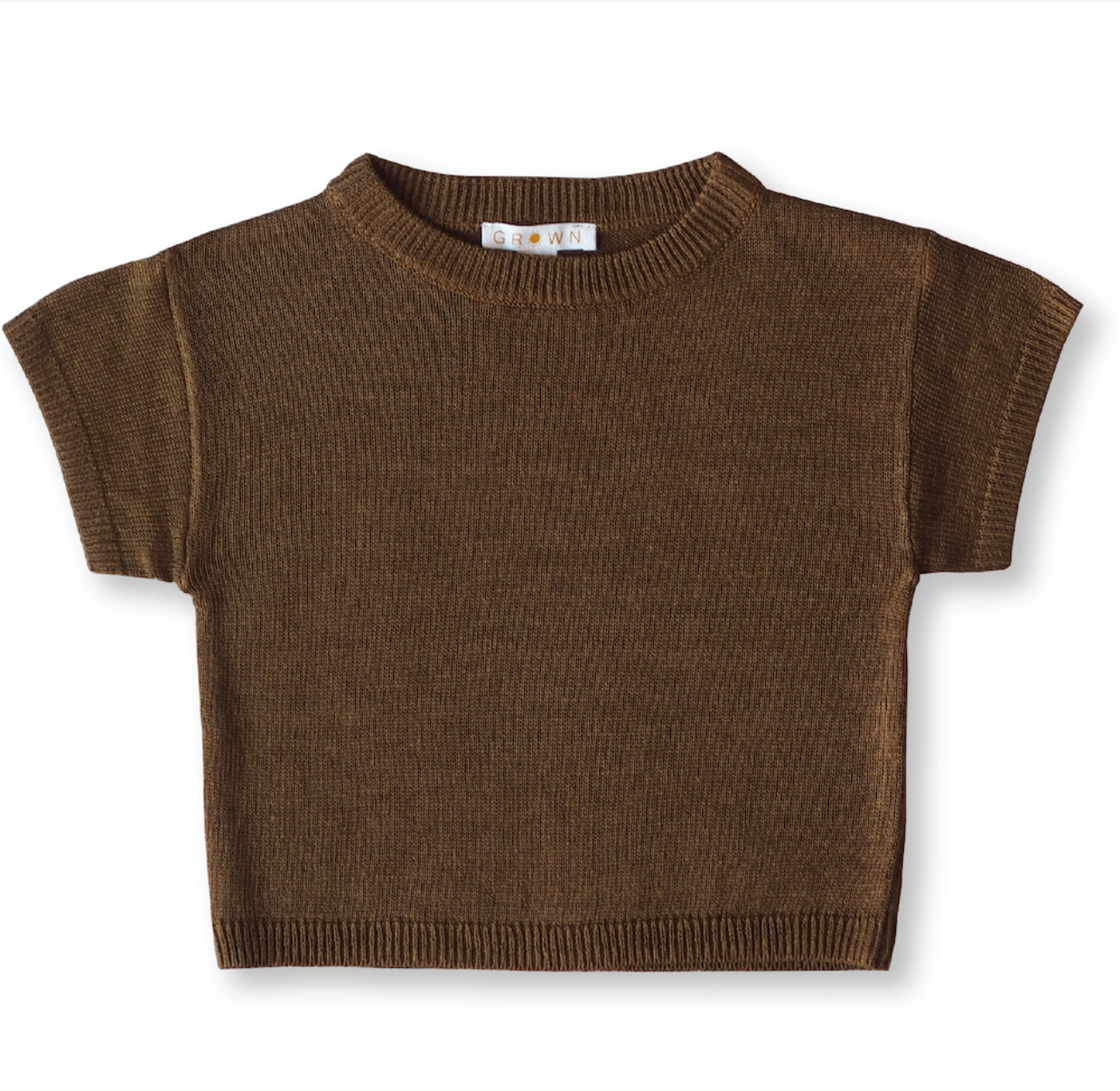 Linen Knit Tee - Mocha