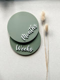 Double-sided Weeks/Months Single Milestone Disc