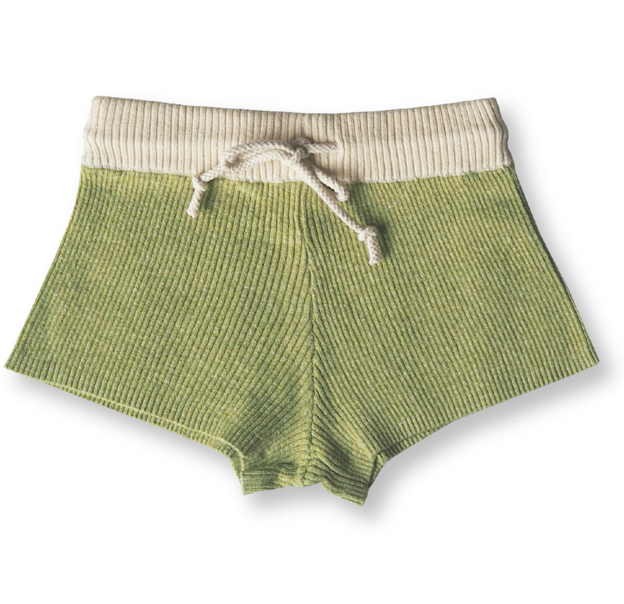 Hemp Ribbed Shorts - Lime