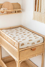 organic change pad/bassinet sheet - rainbow ivory + umber
