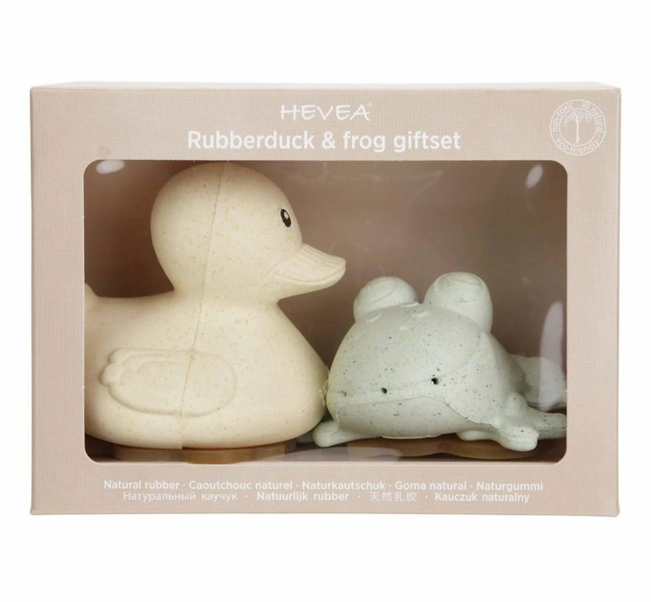 Squeeze N Splash Toy - Duck (Colour: Sand) and Frog (Colour: Sage) - Gift Set