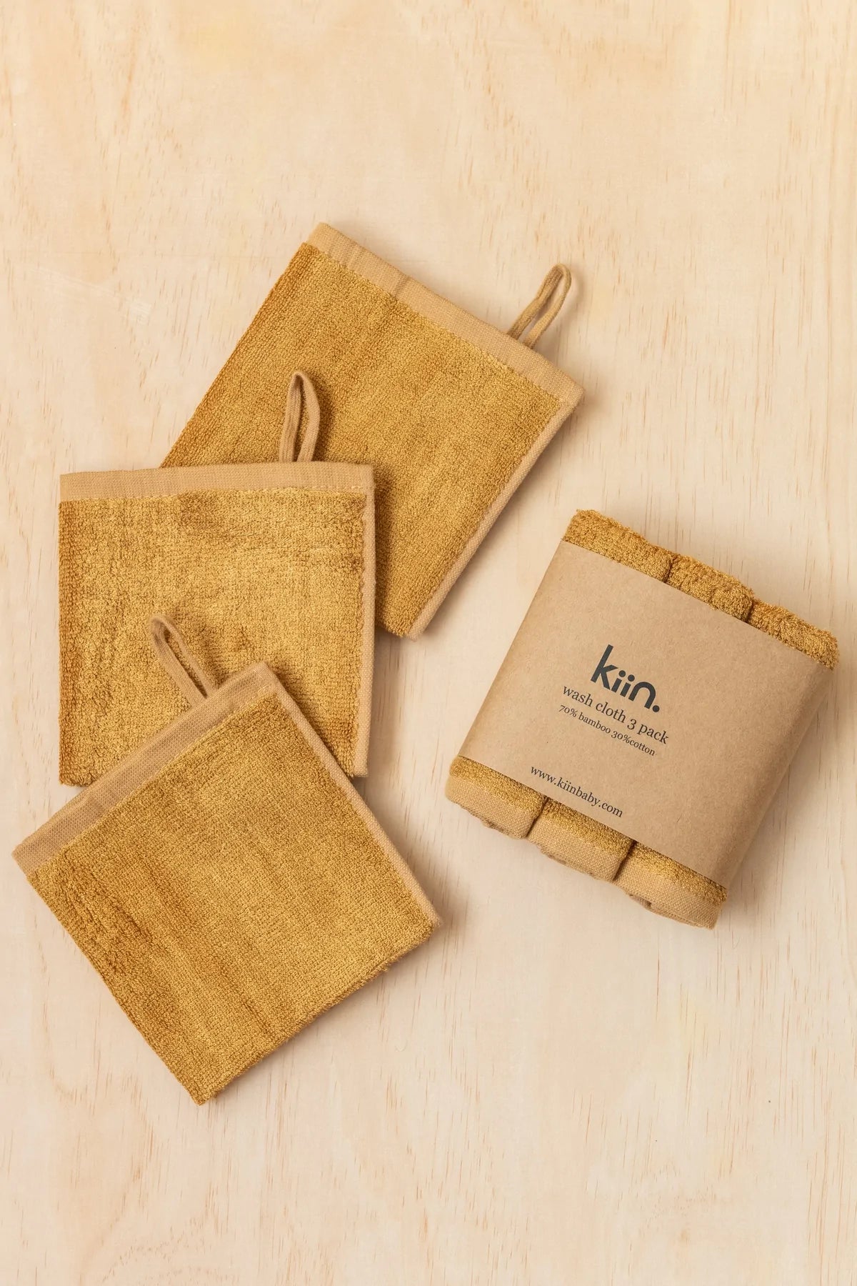 wash cloth 3 pack - caramel