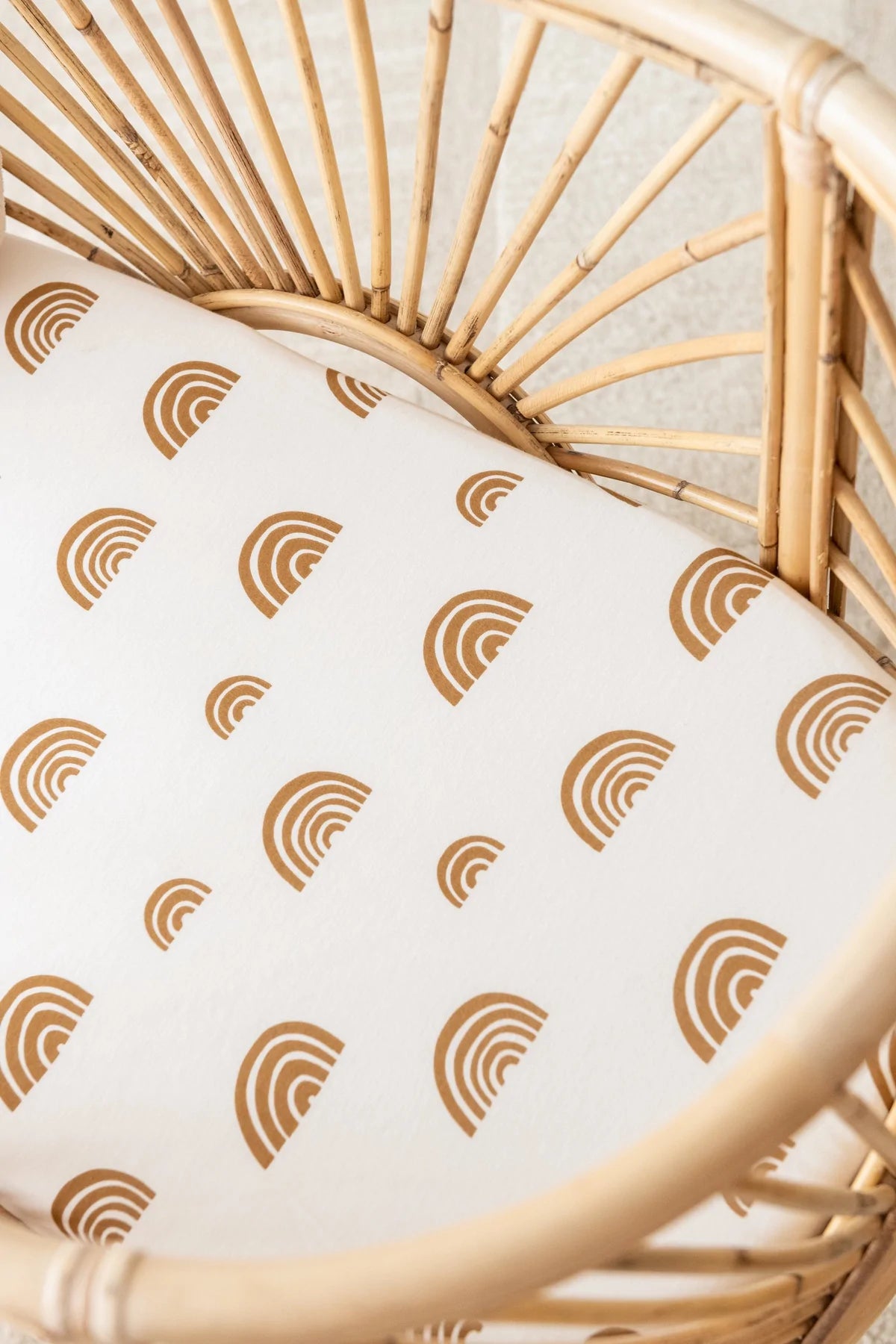 organic change pad/bassinet sheet - rainbow ivory + umber