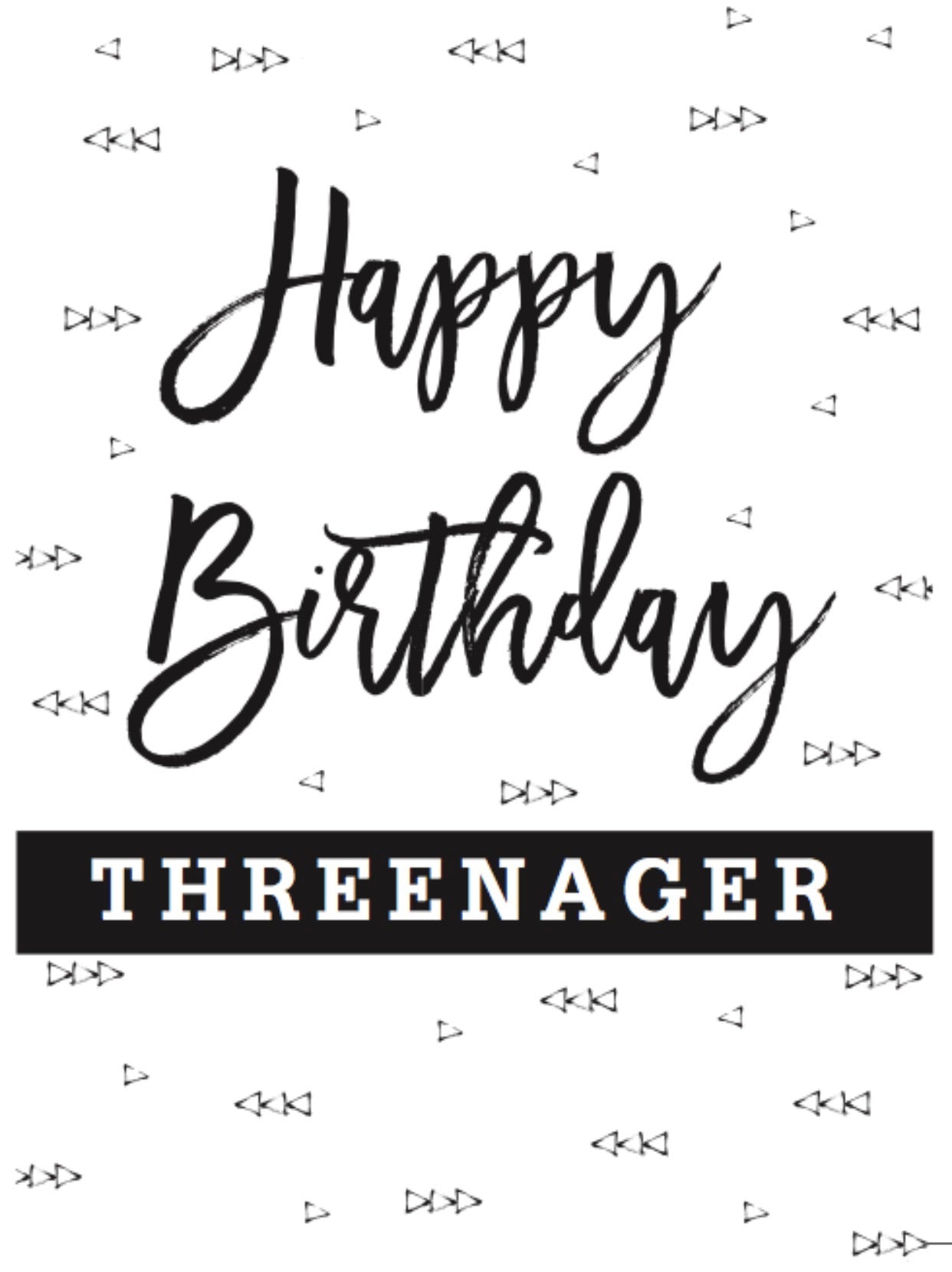Seriously Greeting Card - Third Birthday