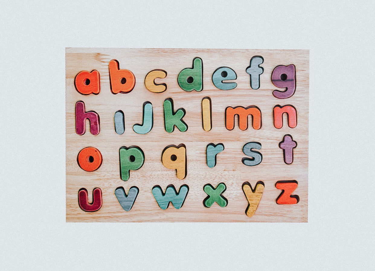 Alphabet Puzzle: Colourful Lowercase