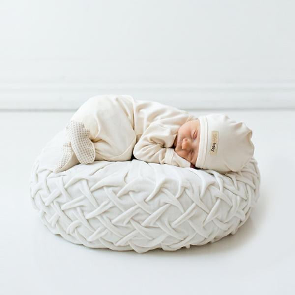 L'ovedbaby Organic Gl'oved Footed Overall - Beige