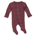 L'ovedbaby Organic Gl'oved Footed Overall - Eggplant