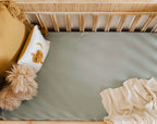 Fitted Cot Sheet - Sage