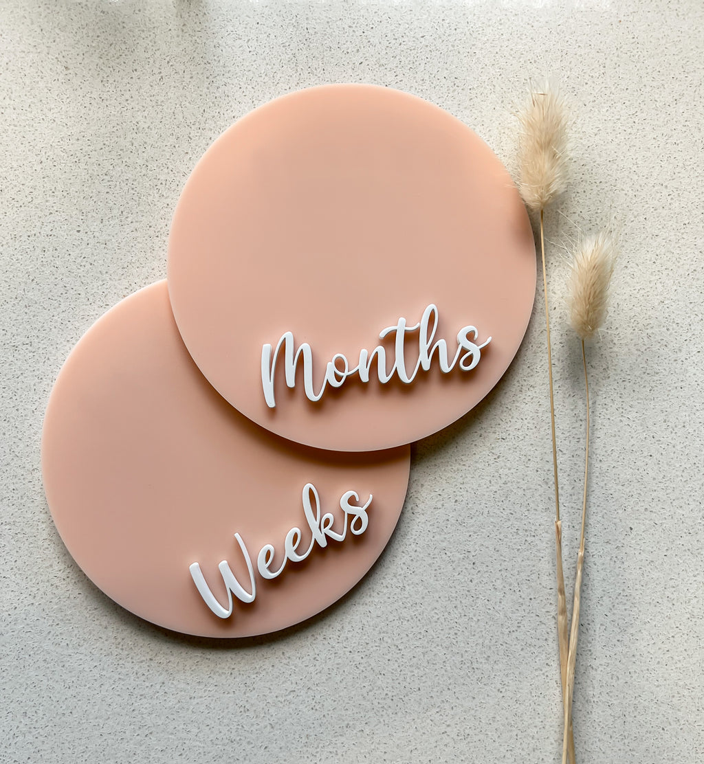 Double-sided Weeks/Months Single Milestone Disc