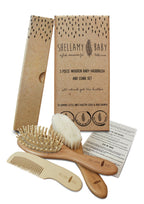 3 Piece Wooden Brush Set